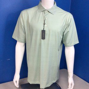 NWT Turtleson Performance Jersey Checkered Jacquard LIME NAVY Size L